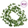 vidaXL Efeugirlanden 12 Stk. Gr&uuml;n 200 cm
