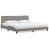 vidaXL Bett mit Matratze "Hanko" Taupe 200x200 cm Stoff