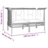 vidaXL Garten-Ecksofas mit Kissen 2 Stk. Grau Poly Rattan