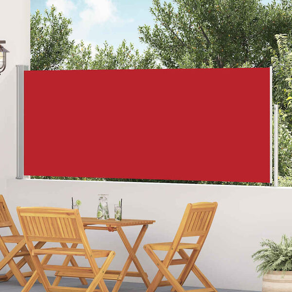vidaXL Ausziehbare Seitenmarkise 120&times;500 cm Rot
