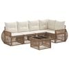 vidaXL Gartensofa-set 6 pcs Beige und Cremewei&szlig; Poly-Rattan