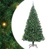 vidaXL Künstlicher Weihnachtsbaum mit 300 LEDs mit Ständer Grün 210 cm