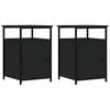 vidaXL Nachttische 2 Stk. Schwarz 40x42x60 cm Holzwerkstoff