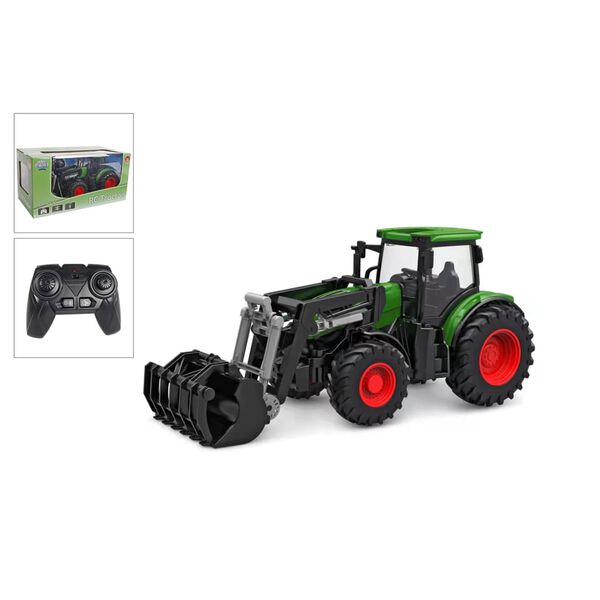 Kids Globe Ferngesteuerter Traktor 2,4 GHz 27 cm Gr&uuml;n und Rot