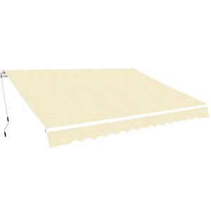 vidaXL Gelenkarmmarkise 400 cm Cremewei&szlig;