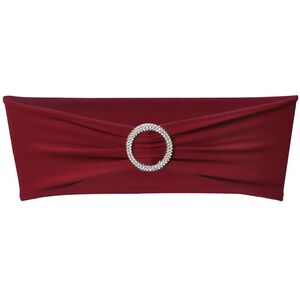 vidaXL 25-tlg. Stretch-Stuhlb&auml;nder mit Diamant-Schnalle Bordeaux