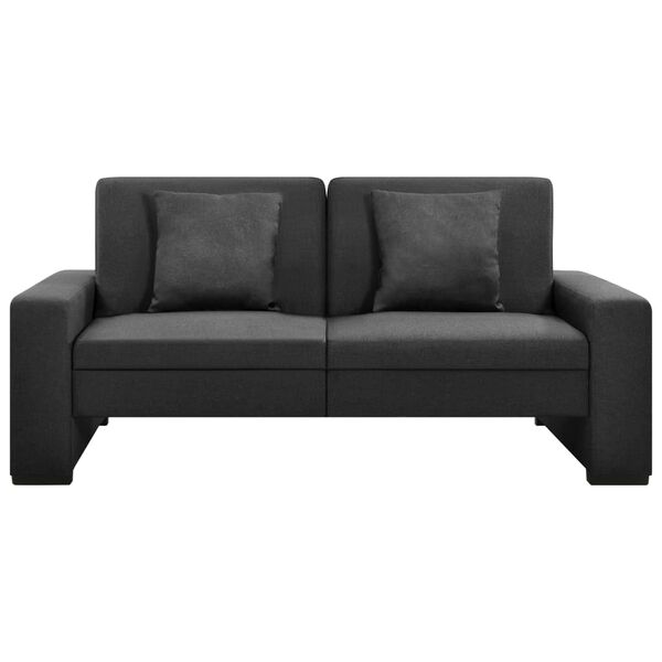 vidaXL Schlafsofa Dunkelgrau Stoff
