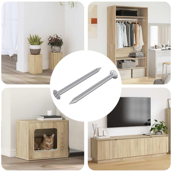 vidaXL Confirmat-Schrauben 2 Stk. Silber &Oslash;5 x 40 mm Metall