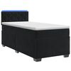 vidaXL Boxspringbett mit Matratze und LED Schwarz 90 x 200 cm Samt