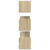 vidaXL Wandregale 3 Stk. Sonoma-Eiche 80x18x18 cm Holzwerkstoff