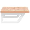 vidaXL Waschbeckenregal Wandmontage Stahl und Massivholz Buche