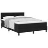 vidaXL Boxspringbett mit Kopfteil Schwarz 140 x 200 cm Stoff