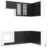vidaXL K&uuml;cheneinheit PORTO 8 stk. Schwarz Holzwerkstoff