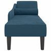 vidaXL Chaiselongue mit Kissen Blau Samt