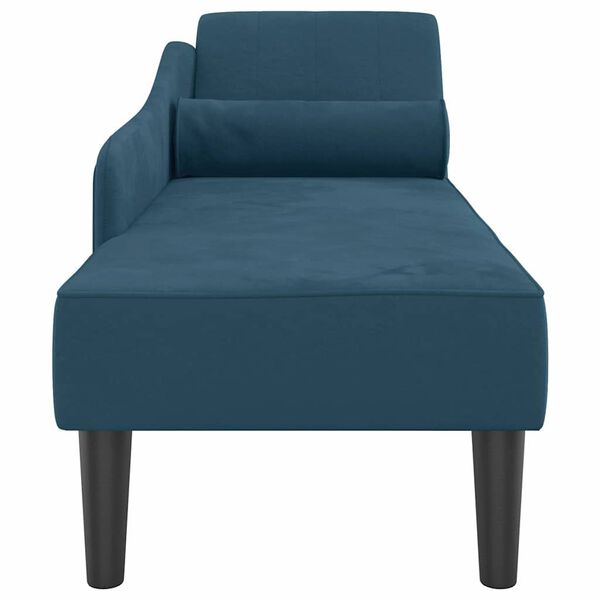 vidaXL Chaiselongue mit Kissen Blau Samt