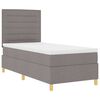 vidaXL LED Boxspringbett mit Matratze Taupe 80 x 200 cm Stoff