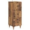 vidaXL Schubladenschrank 33 x 34,5 x 90 cm Holzwerkstoff Altholz