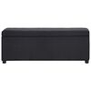 vidaXL Bank mit Staufach 116 cm Schwarz Polyester