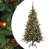 vidaXL K&uuml;nstlicher klappbarer Weihnachtsbaum Gr&uuml;n 150 cm PE und PVC