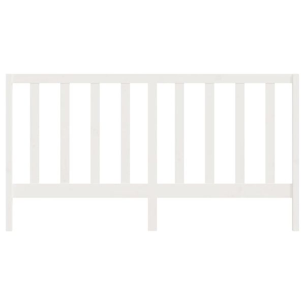 vidaXL Kopfteil Wei&szlig; 206x4x100 cm Massivholz Kiefer