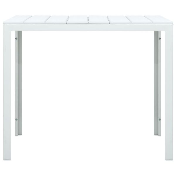 vidaXL Couchtisch Weiß 78x78x74 cm HDPE Holzoptik