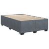 vidaXL Boxspringbett mit Matratze Dunkelgrau 120x190 cm Samt