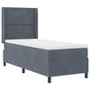 vidaXL Boxspringbett mit Matratze Dunkelgrau 80 x 200 cm Samt