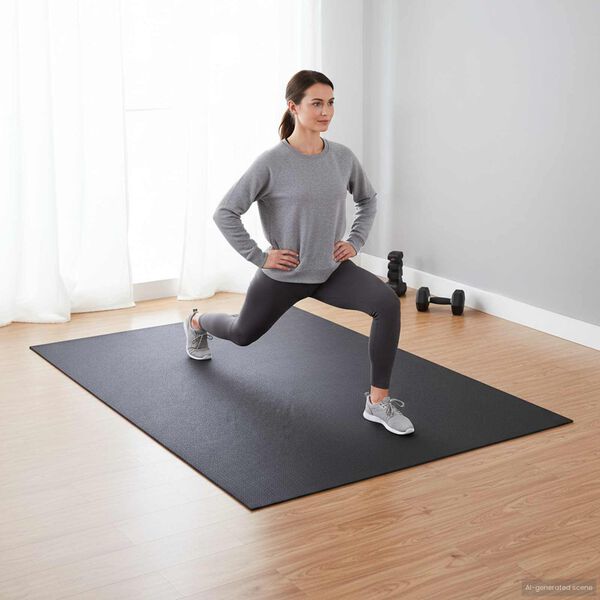 vidaXL Sport Schutzmatte Schwarz 150 x 75 x 0.6 cm PVC