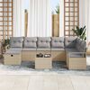 vidaXL Garten-Sofa-Set 9 pcs Beige Poly Rattan