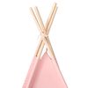 vidaXL Kinder Tipi-Zelt mit Tasche Pfirsichhaut Rosa 120x120x150 cm