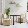 vidaXL Garten Essgruppe 3 pcs Beige und Cremewei&szlig; Poly-Rattan