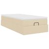 vidaXL Ottoman-Bett mit Matratze Creme 80x200 cm Stoff