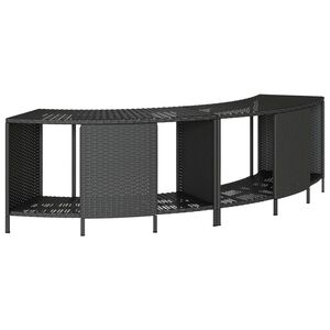 vidaXL Outdoor-Regale f&uuml;r Whirlpool 2 Stk. Schwarz Poly Rattan