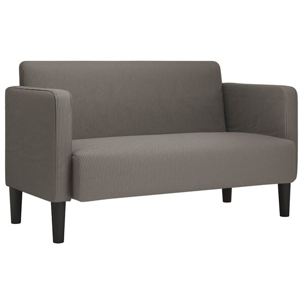 vidaXL Zweisitzer-Sofa Hellgrau 109 cm Cordstoff