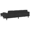 vidaXL Sofa Set Schwarz Samt