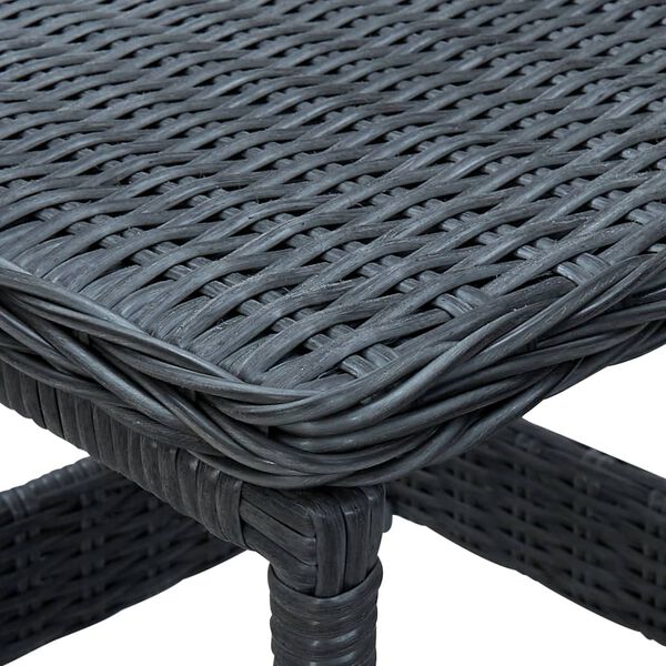 vidaXL Gartentisch Dunkelgrau 45x45x46,5 cm Poly Rattan