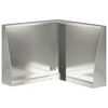 vidaXL St&uuml;tzmauer 50 x 50 x 40 cm Edelstahl Silber