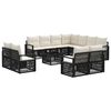 vidaXL Gartensofa-set 12 stk. Schwarz Poly-Rattan
