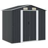 vidaXL Gartenschuppen Anthrazit Stahl 204 x 132 x 186 cm