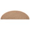 vidaXL Stufenmatten 15 Stk. 56x17x3 cm Hellbraun Halbrund