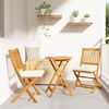 vidaXL Garten Bistro Set 3 pcs Braun Akazie Massivholz