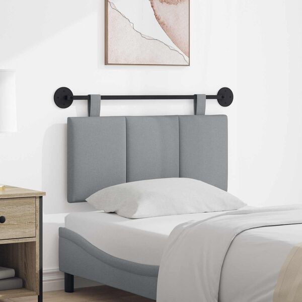 vidaXL H&auml;ngevorderseite Wandmontiert Hellgrau 90 x 55 x 5 cm Stoff