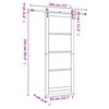 vidaXL Schiebet&uuml;r Natur 83 x 232 cm Massivholz Kiefer und Glas