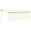 vidaXL Markise Automatisch mit Rollo LED Windsensor 4x3 m Creme
