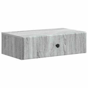 vidaXL Wandmontierter Beistelltisch Graues Sonoma 59 x 34,5 x 17 cm
