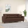 vidaXL 3-Sitzer-Sofa mit Kissen Braun 180 cm Kunstleder