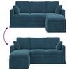 vidaXL Sofa Blau Gesamtabmessungen: 178 x 134 x 80 cm (B x T x H) Samt