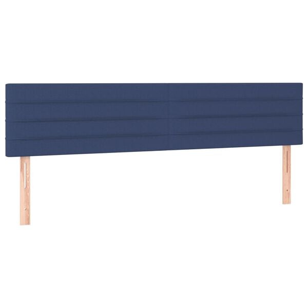 vidaXL Kopfteile Blau 160x5x78/88 cm Stoff