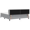 vidaXL Boxspringbett mit Matratze Hellgrau 180 x 200 cm Stoff