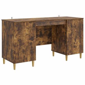 vidaXL Schreibtisch Ger&auml;ucherte Eiche 142,5 x 50 x 75 cm Holzwerkstoff